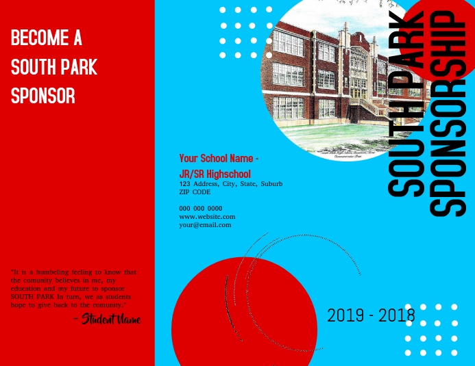 School Sponsorship Flyer Template PosterMyWall