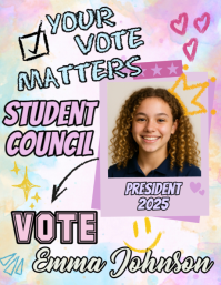 school Student Council Campaign Flyer Template