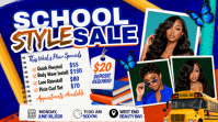 School Style Sale Flyer Miniatura na YouTube template