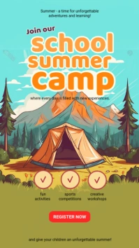 school summer camp Instagram Story template