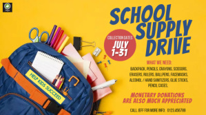 school supply drive Affichage numérique (16:9) template