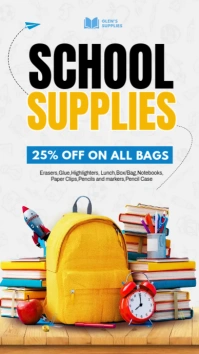 School supply drive Historia de Instagram template