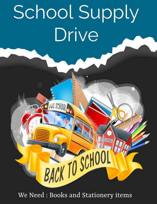 school supply drive Template PosterMyWall