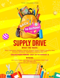 SCHOOL SUPPLY DRIVE Pamflet (VSA Brief) template