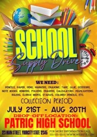 school supply drive A1 template