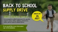 School Supply Drive Facebook Cover Video Facebook-omslagvideo (16: 9) template