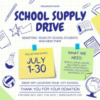 School Supply Drive Instagram Image template