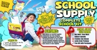 School Supply Sale Flyer Facebook Event Cover template
