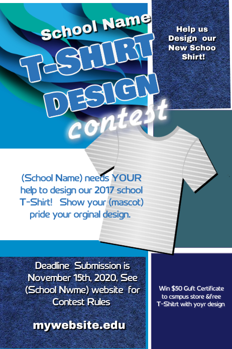 School T Shirt Design Contest Template Postermywall