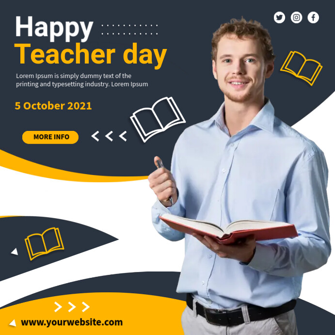 School Teacher Template | PosterMyWall