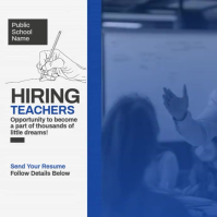 School Teacher Hiring Post Template Instagram Plasing