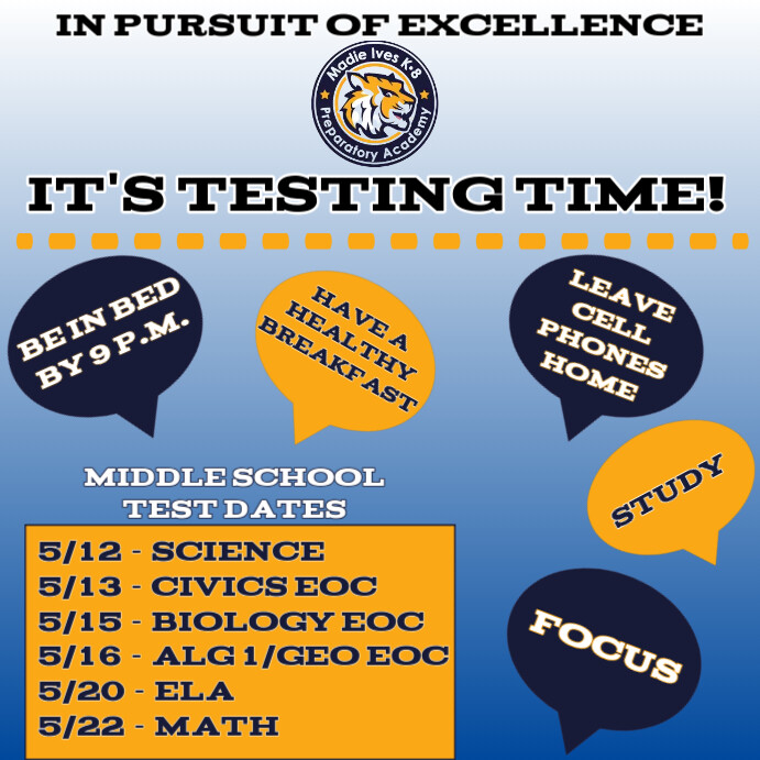 School Testing schedule Template | PosterMyWall