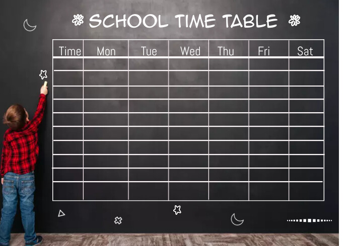 School Time Table Template | PosterMyWall