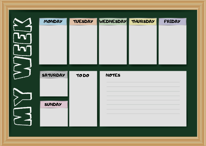Timetable A4 School Timetable A4 Template | PosterMyWall