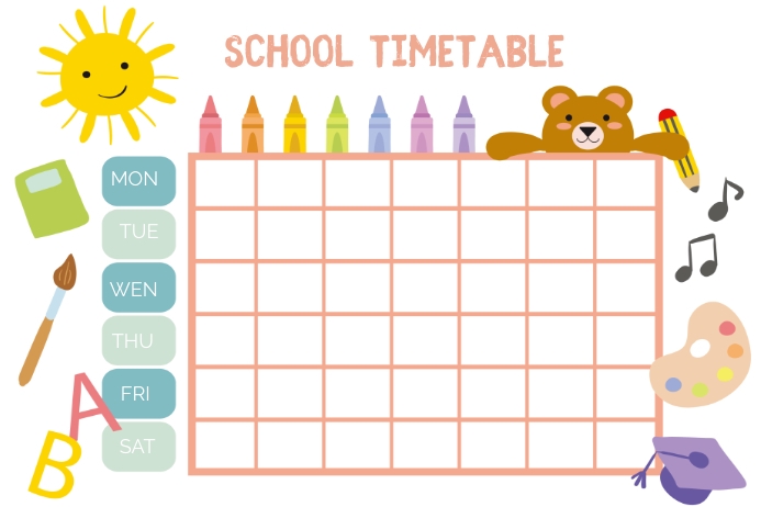 Copy of School Timetable | PosterMyWall