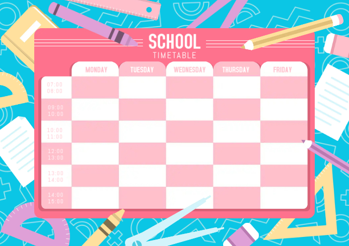 School Timetable Template | PosterMyWall