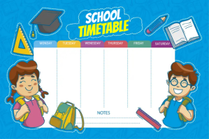 SCHOOL TIMETABLE Label template