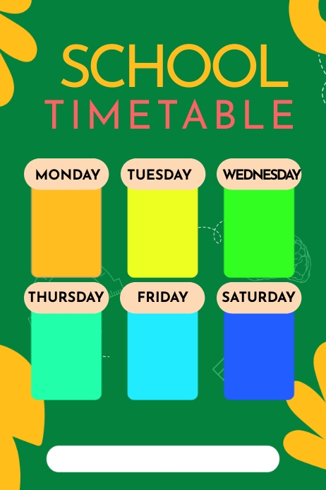 School Timetable Template | PosterMyWall