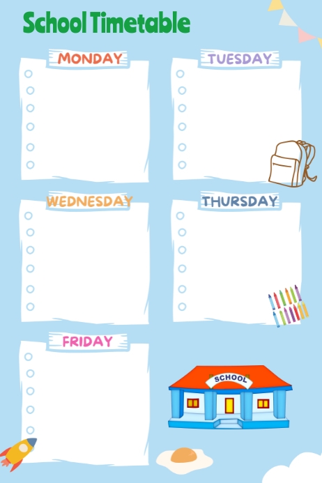 Copy of SCHOOL TIMETABLE | PosterMyWall