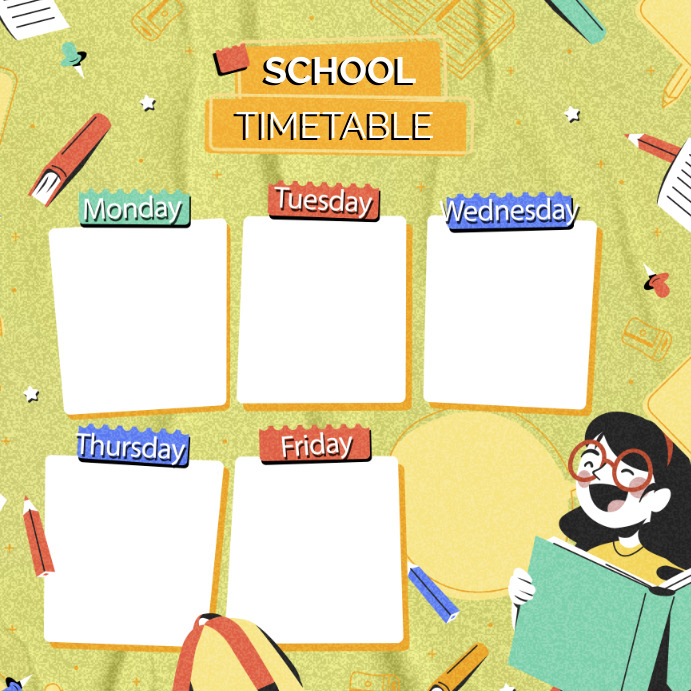 school timetable Template | PosterMyWall
