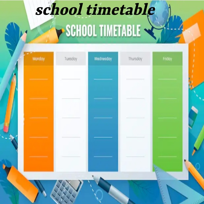 School timetable logo design template | PosterMyWall