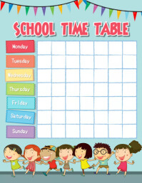 School Timetable Poster Template | PosterMyWall