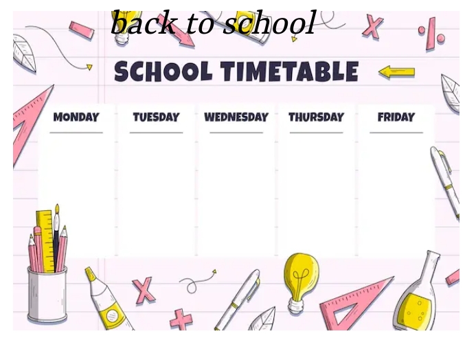 School timetable poster design template | PosterMyWall