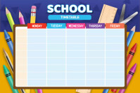 Educational Timetable Poster Template | PosterMyWall