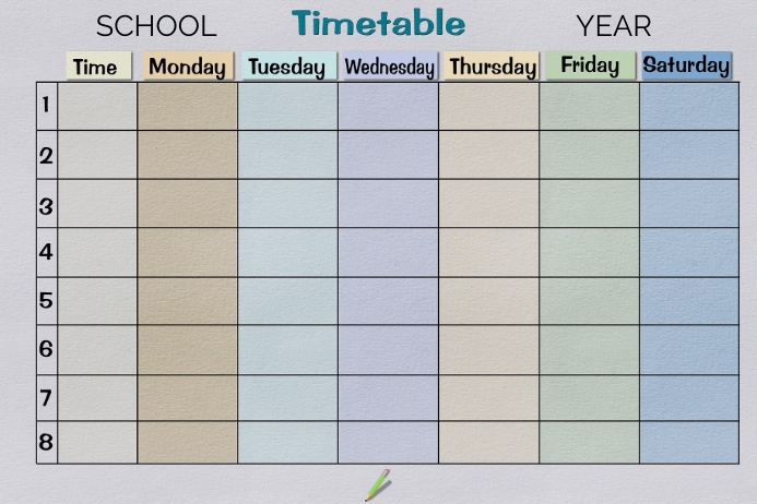 School Timetable View School Timetable Template | PosterMyWall