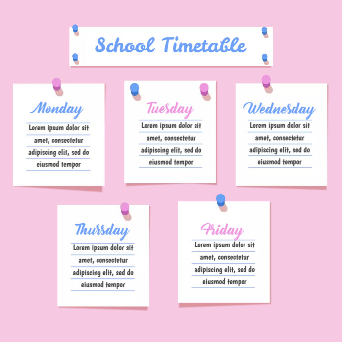 School Timetable Template | PosterMyWall