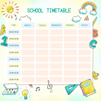 School Timetable Unique Template Instagram Post