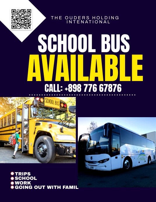 school transport Flyer (US Letter) template