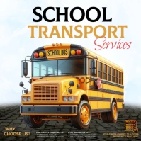 School Transport Services Instagram Post template