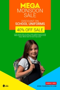 School Uniform Sale Ad Pinterest Graphic template