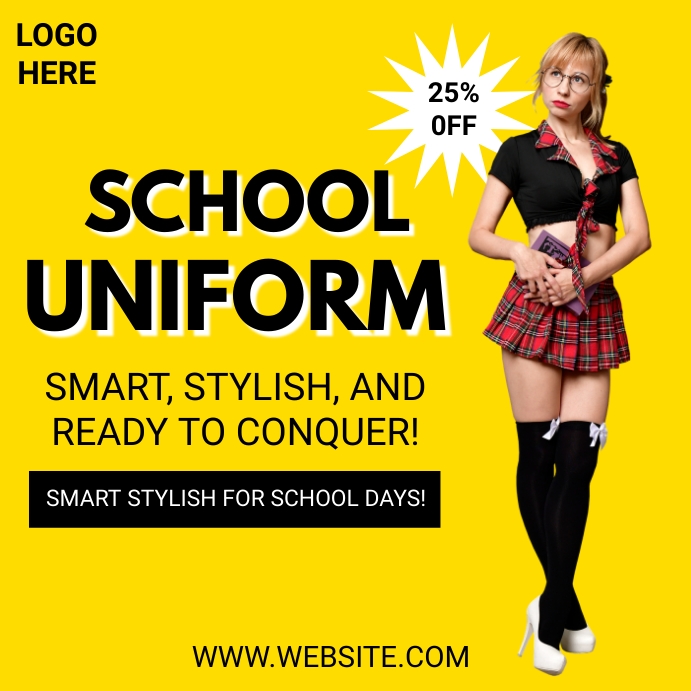 Modèle school uniform template | PosterMyWall