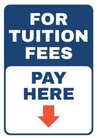 School university college institution Tuition fees payment office direction signs signage signpost A4 template