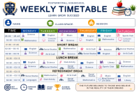Blanco Weekly School Timetable Poster Template
