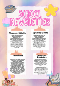 SchoolNews Letter poster A4 template