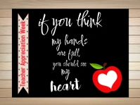 SCHOOLTEACHER APPRECIATION WEEK POSTER Rótulo de jardín template