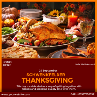 Red Schwenkfelder Thanksgiving Instagram-Beitrag Template