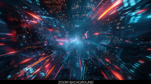 sci-fi background, zoom background, hyperspac Presentación (16:9) template