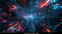 sci-fi background, zoom background, hyperspac Presentation (16:9) template
