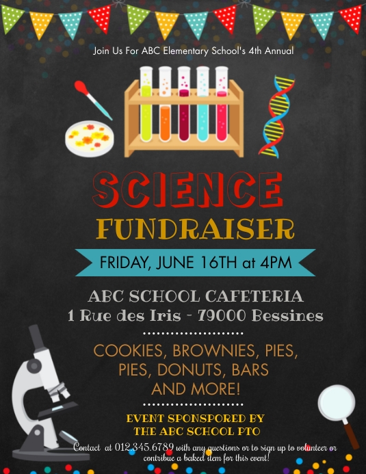 Science Class Flyer Fundraiser Template | PosterMyWall