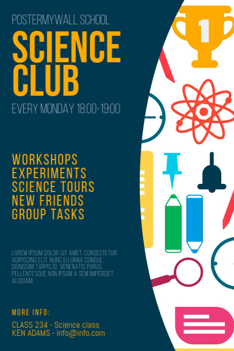 Science Flyers Science club flyer design template | PosterMyWall