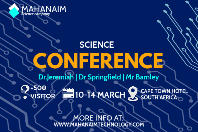 science conference flyer Template | PosterMyWall