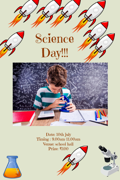 Science Day Table Graphics School Posters (Science day) Template | PosterMyWall