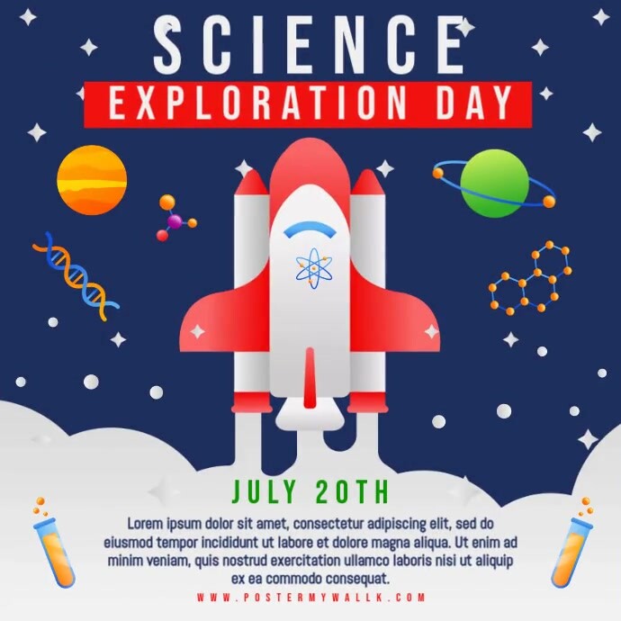 Fun Science Week Post Science exploration day Post Template | PosterMyWall