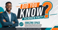 Hvid Science Fact delt Facebook-billede Template