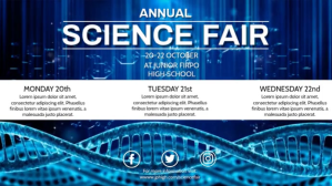 Blue Science Fair 数字显示屏 Template