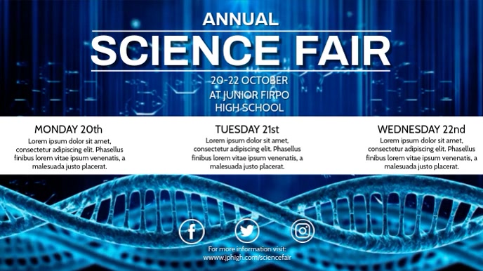 SCIENCE FAIR AD TEMPLATE | PosterMyWall